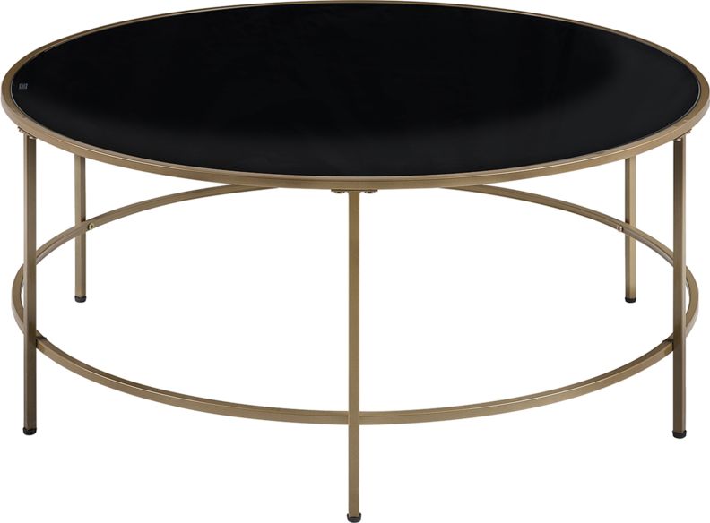 Shumee Stolik kawowy czarno-złoty FLORENCE