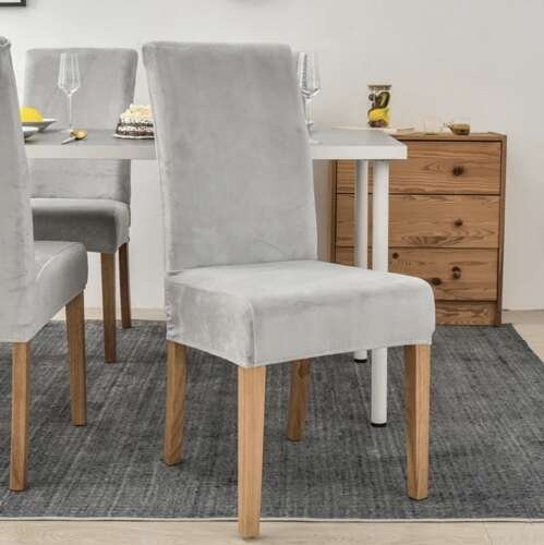 Ruhhy Pokrowiec na krzesło- szary welur 22979