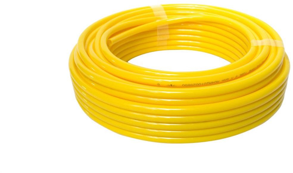 Przewód pneumatyczny PU poliuretanowy kalibrowany, fi 8x6 mm, żółty (krążek 25 m)