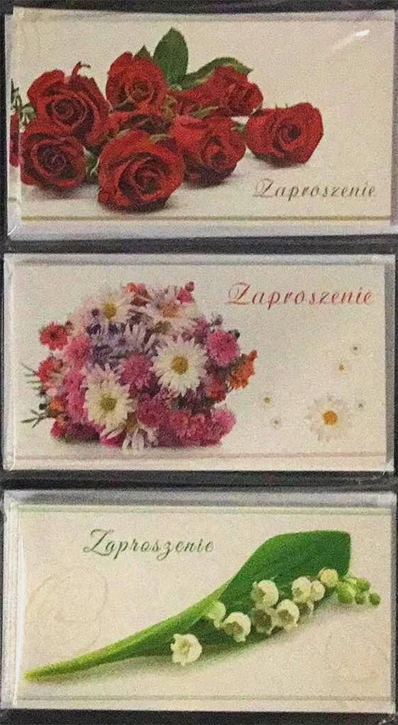 Stamp Zaproszenia Flowers 10szt. Mix
