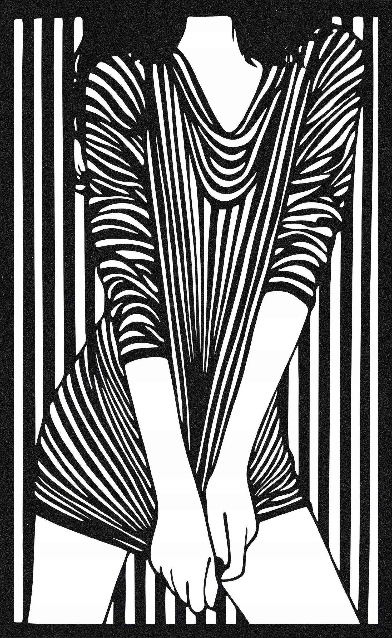 Techrebal OBRAZ AŻUROWY DEKORACJA ŚCIENNA KOBIETA WELUROWY