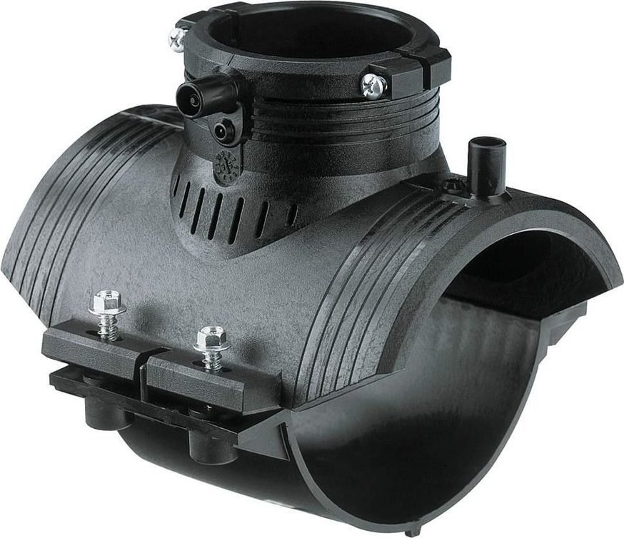 Georg Fischer Obejma siodłowa elektrooporowa DN90X63 PE100, SDR11, PN10 gaz/PN16 woda