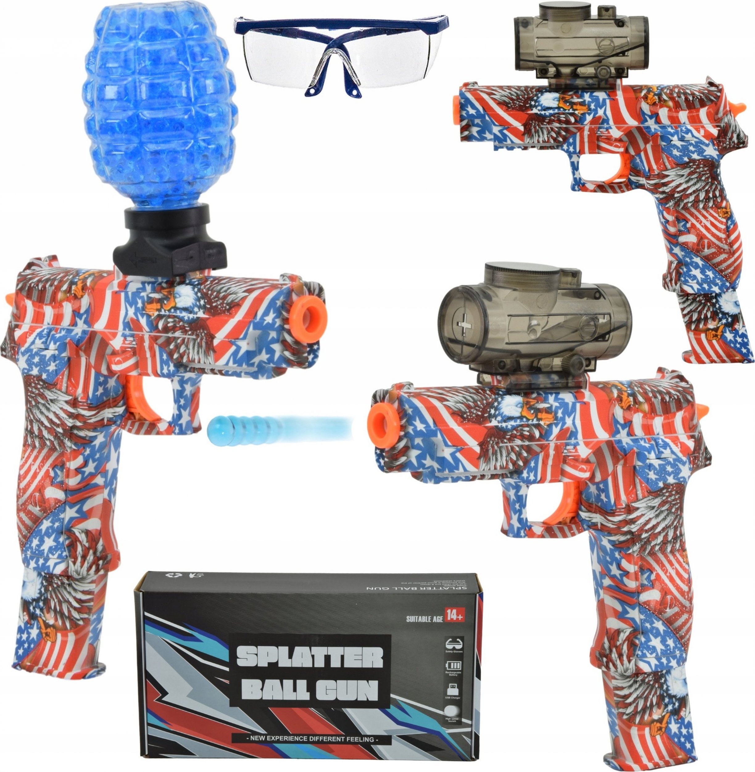 Skleplolki PISTOLET KARABIN NA KULKI ŻELOWE ELEKTRYK AUTOMAT