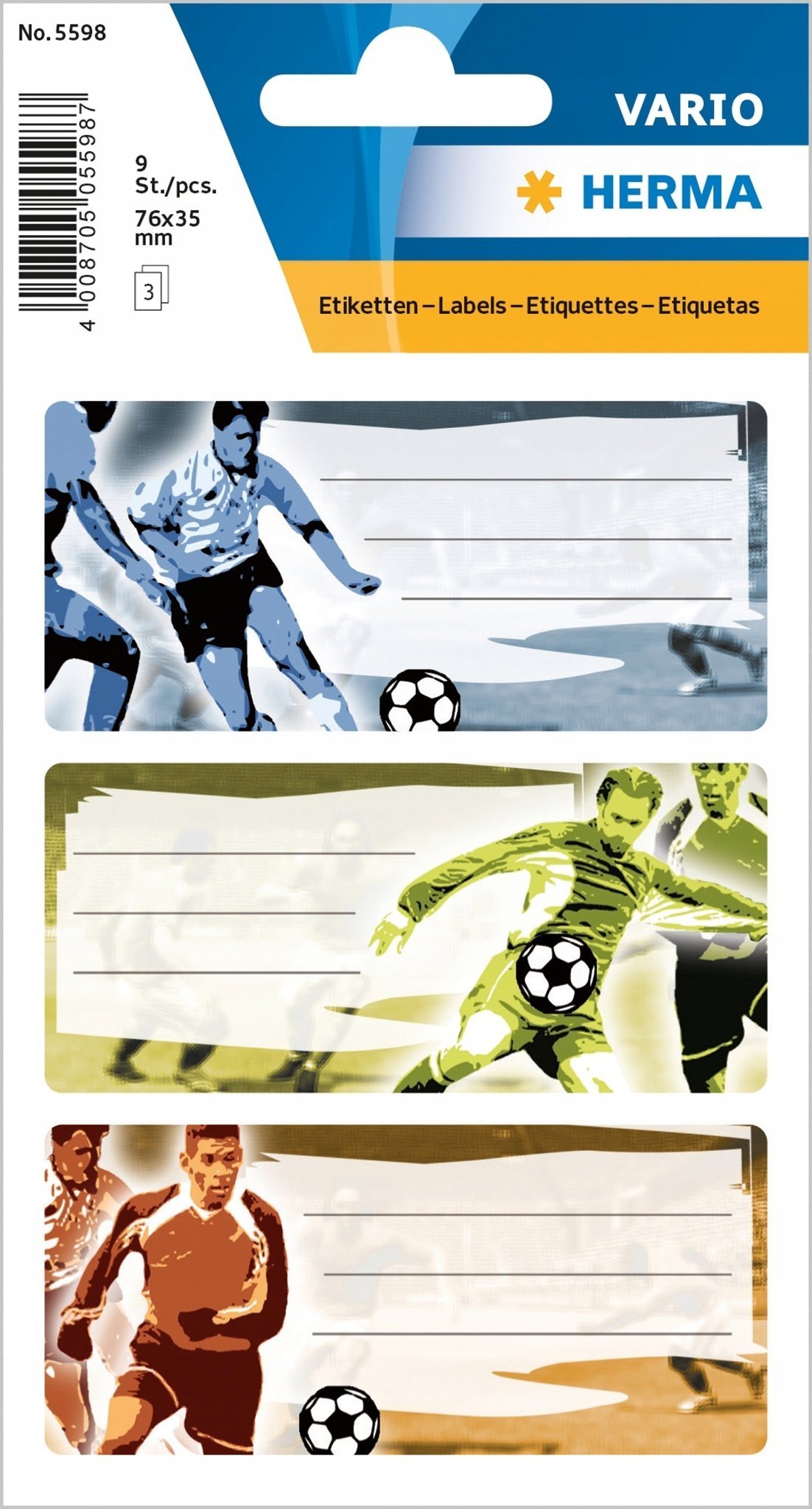 Herma HERMA Schuletiketten Vario Fußball