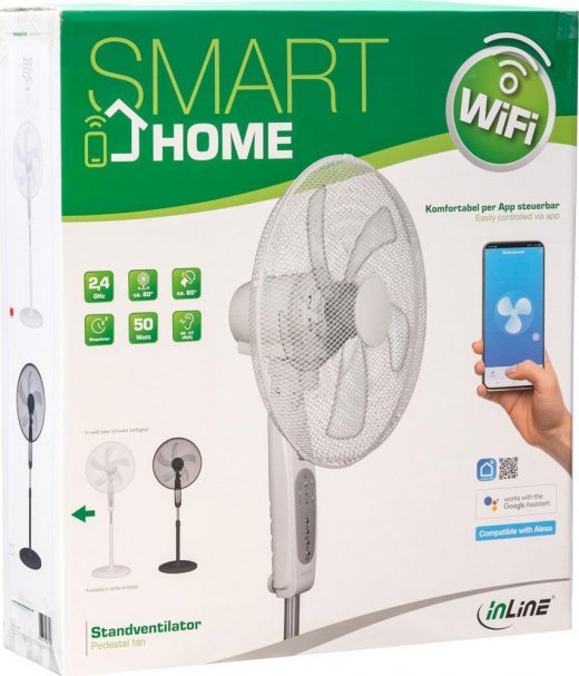 InLine InLine® SmartHome Pedestal fan, black