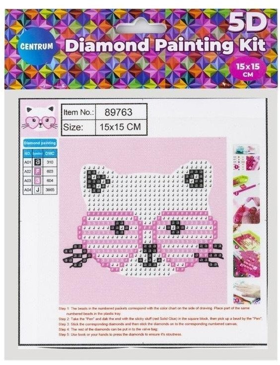 Norimpex Diamentowa mozaika 5D - Kot 15x15 89763