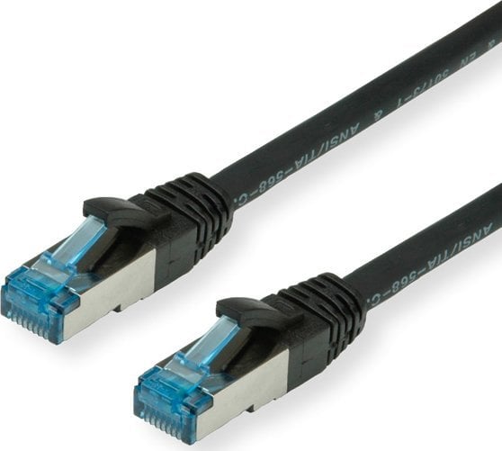 Value VALUE - Patch- Cable - RJ- 45 (M) to RJ- 45 (M) - 7 m - SFTP, PiMF - CAT 6a - halogen free, shaped, without Haken, aground - black (21.99.1966)