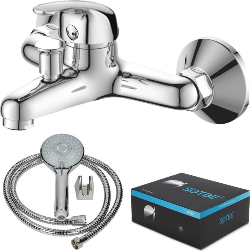 Bateria wannowa Sotbe Atran ścienne chrom (ATR-BW-10250287)