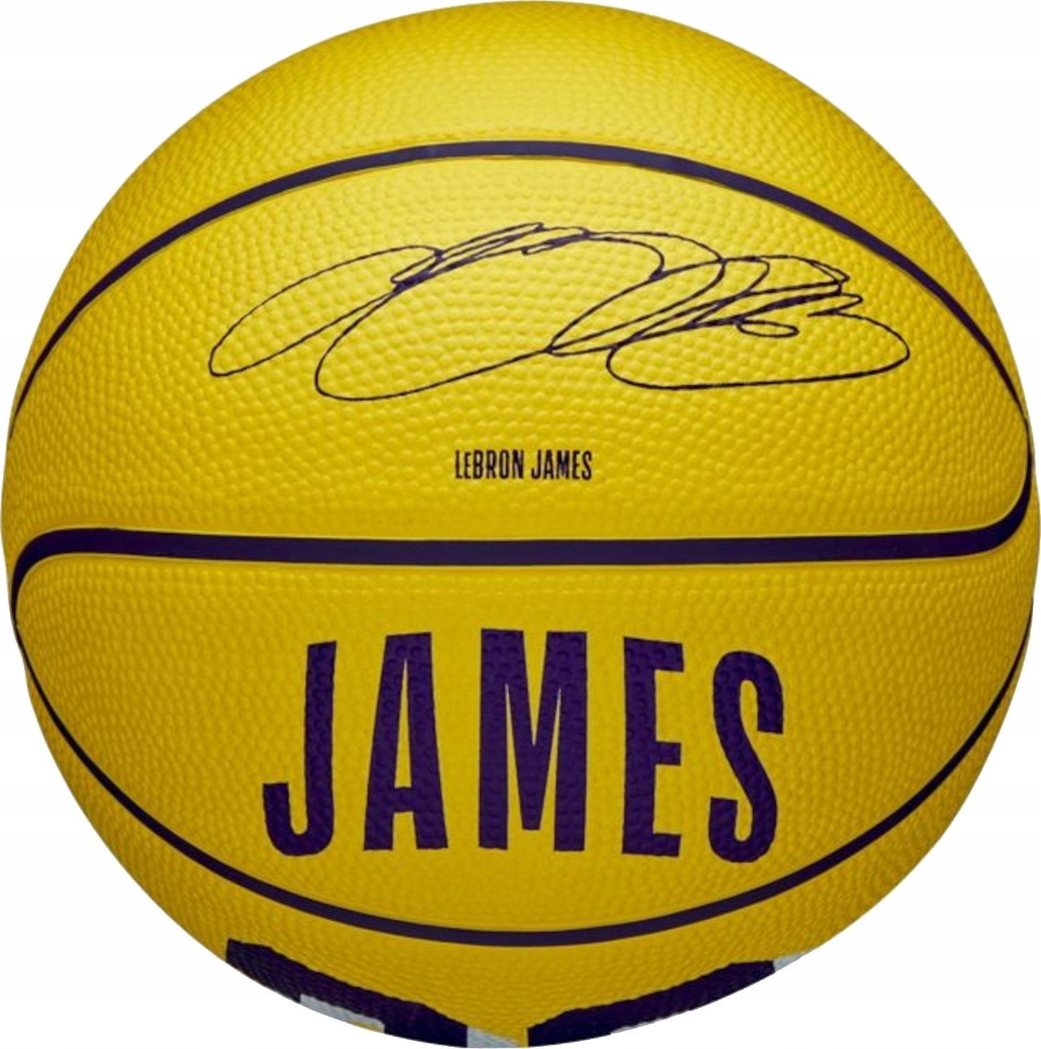 Wilson NBA Player Icon LeBron James Mini Ball WZ4027701XB Żółte 3