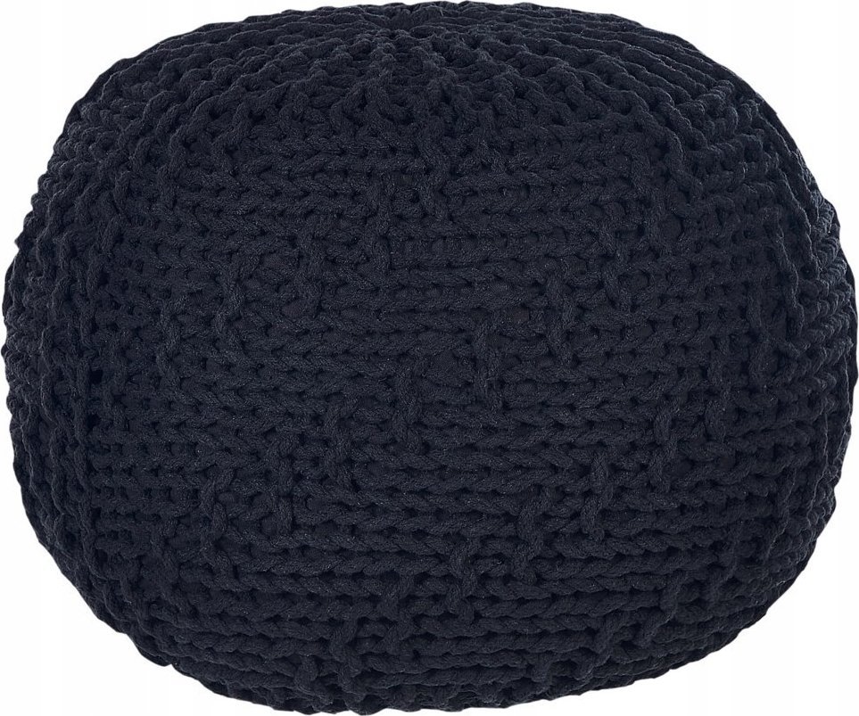 Beliani Puf 50 x 35 cm czarny PRIENE