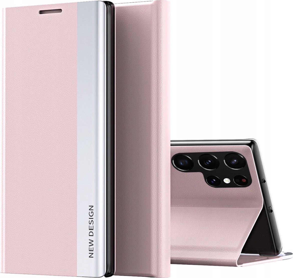 Sleep Case Pro etui do Samsung Galaxy S25 Ultra z klapką i podstawką - różowe