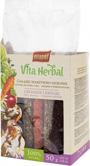 Vitapol VITAPOL - Vita Herbal gałązki warzywno - ziołowe dla gryzoni i królika 50g