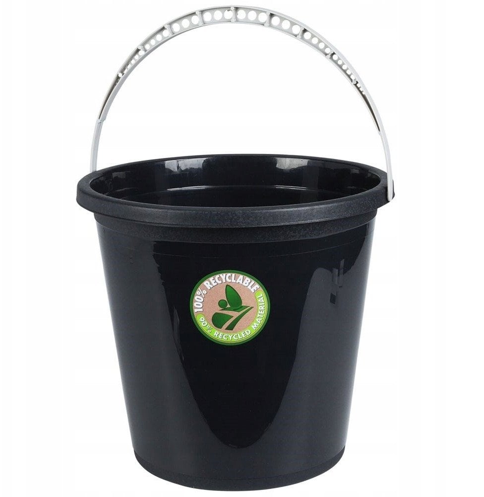 Wiadro plastikowe czarne 10 l