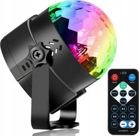 Kula DISCO LED PROJEKTOR z pilotem RGB
