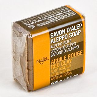 Najel Mydło w kostce Aleppo z Czerwoną Glinką 100g