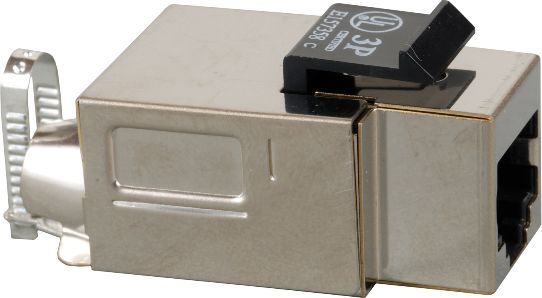 Solarix STP CAT5e RJ45 Keystone czarny samogwintująca SXKJ-5E-STP-BK-SA