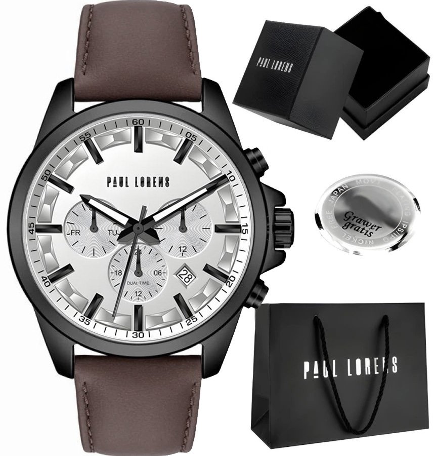 Zegarek męski Paul Lorens MAKALU-3B1 z GRAWEREM