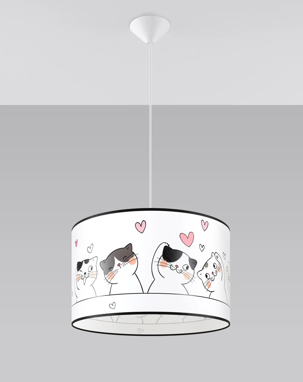 Lampa wisząca CAT 40 biała SOLLUX LIGHTING