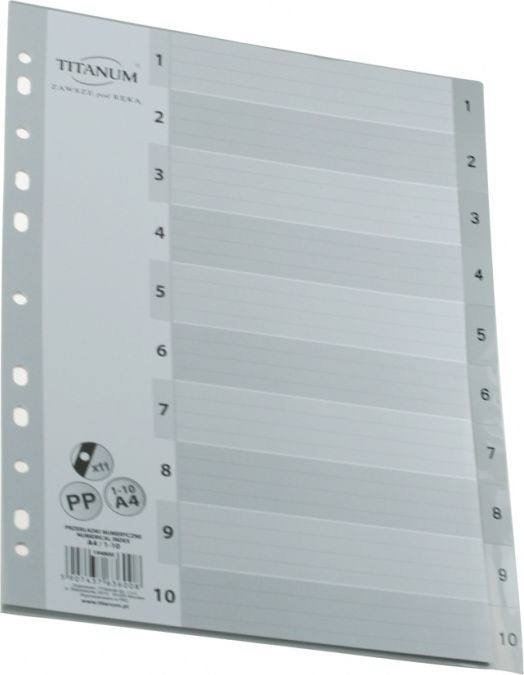 Titanum Przekładka numeryczna Titanum A4 szary 10 (IN10)
