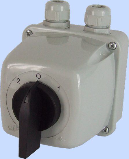 Elektromet Łącznik krzywkowy 2-0-1 3P 25A w obudowie IP44 Łuk 25-73 (922573)