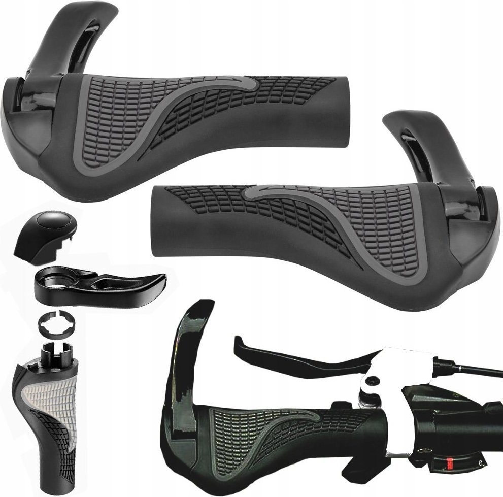 Verk CHWYTY ROWEROWE ROGI GRIPY GUMOWE RĄCZKI Z ROGAMI