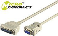 MicroConnect DB-9 - DB-25, 3m, Szary (IBM029)