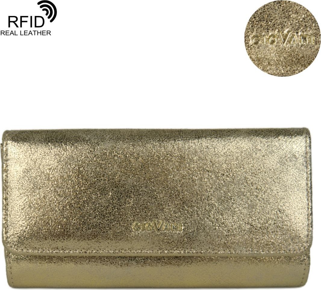 Giovani Duży złoty portfel damski olympia - giovani (rfid)