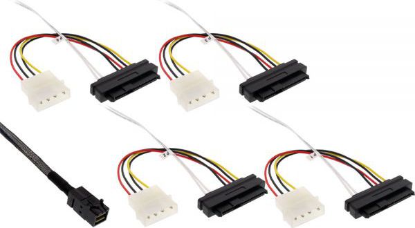 InLine SFF 8482 - SFF-8643, 1m, Wielokolorowy (27632B)