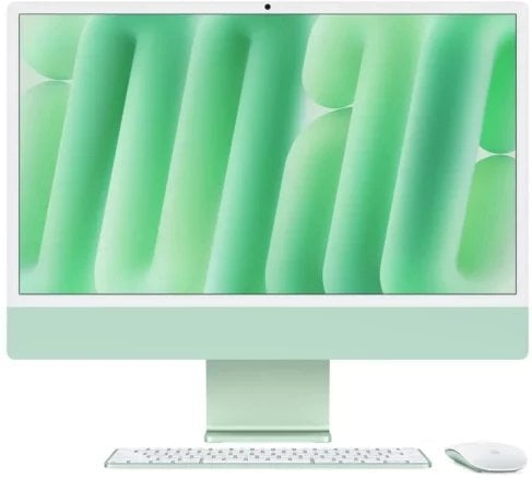 APPLE iMac Z1EM 59,62cm 23,5Zoll Standardglas M4 10C CPU/10C GPU/16C N.E. 16GB 512GB SSD Gbit Eth MM NumKey TID DE Gr�n