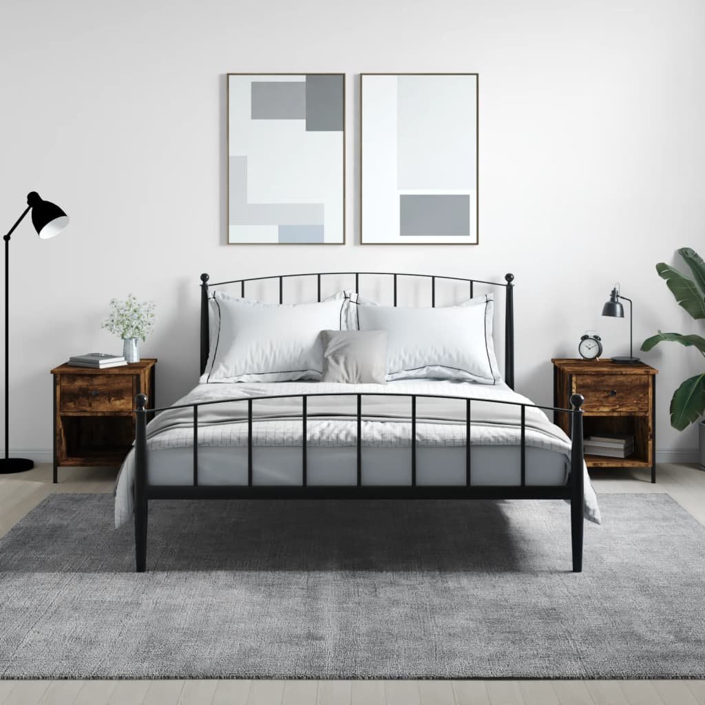 vidaXL Szafki nocne, 2 szt., przydymiony dąb, 40x42x50 cm