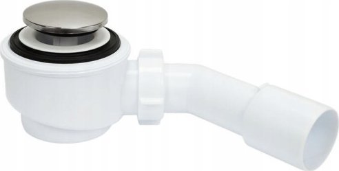 AKCES Syfon brodzikowy korek klik-klak chrom 50 mm