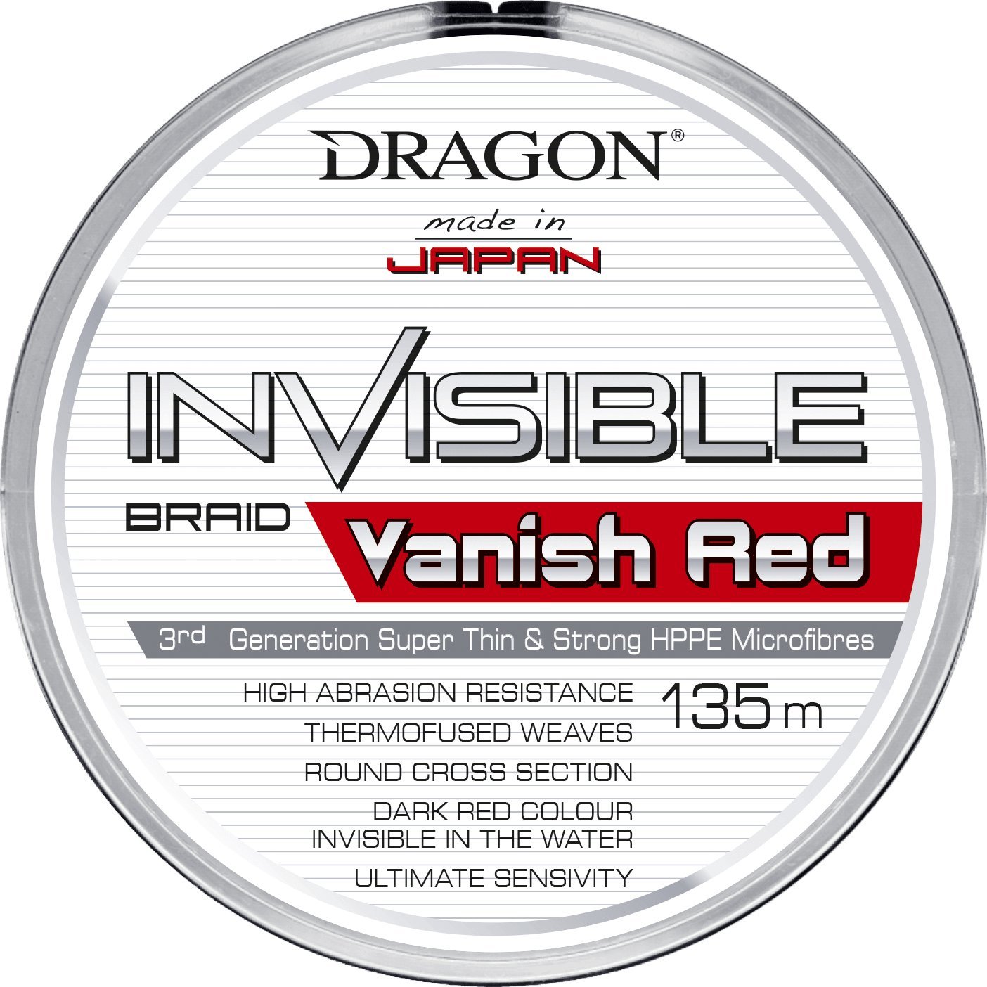 Dragon Dragon Invisible Vanish Red Momoi 0.14mm 12.7kg - plecionka wędkarska