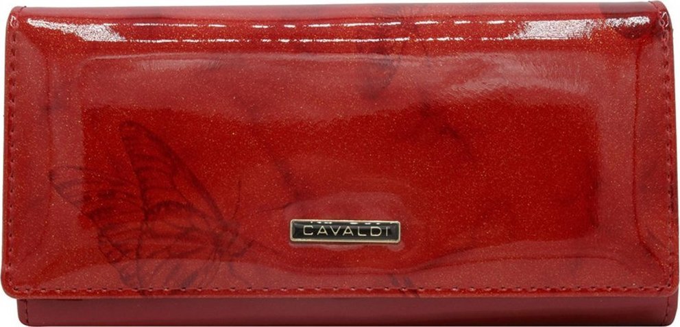 Cavaldi Skórzany podłużny damski portfel w motyle Cavaldi NoSize