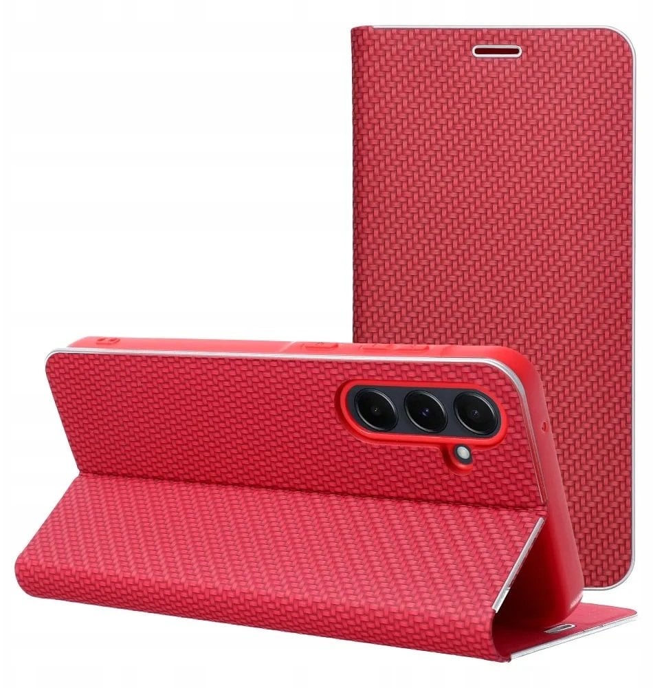 Kabura LUNA Book Carbon do XIAOMI Redmi 15C czerwony