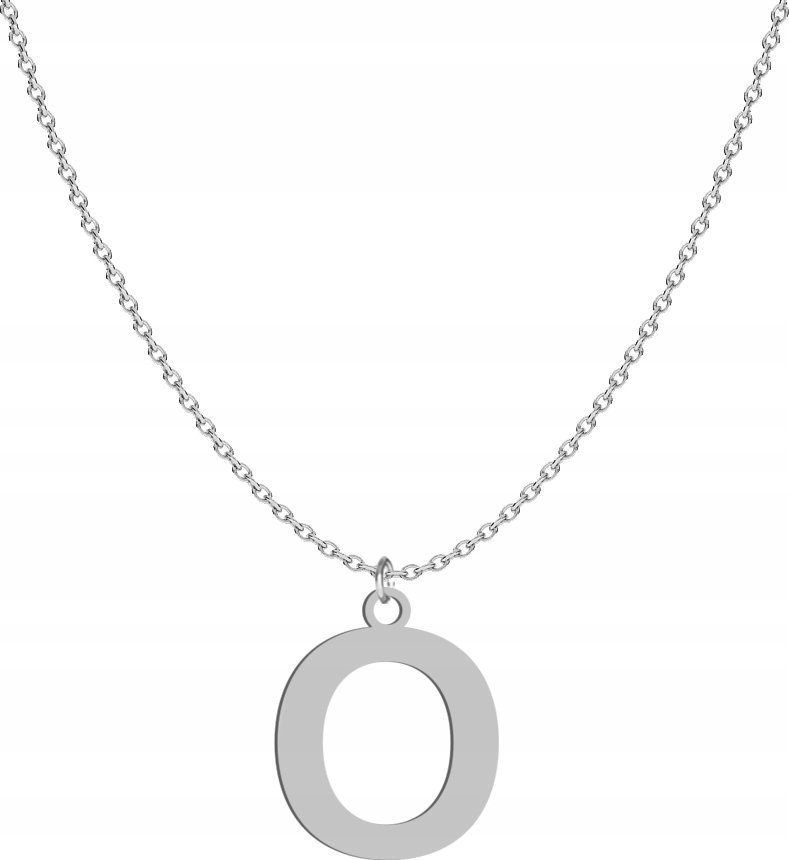 Radziszewska Jewellery Srebrny naszyjnik LITERA O DEDYKACJA GRATIS