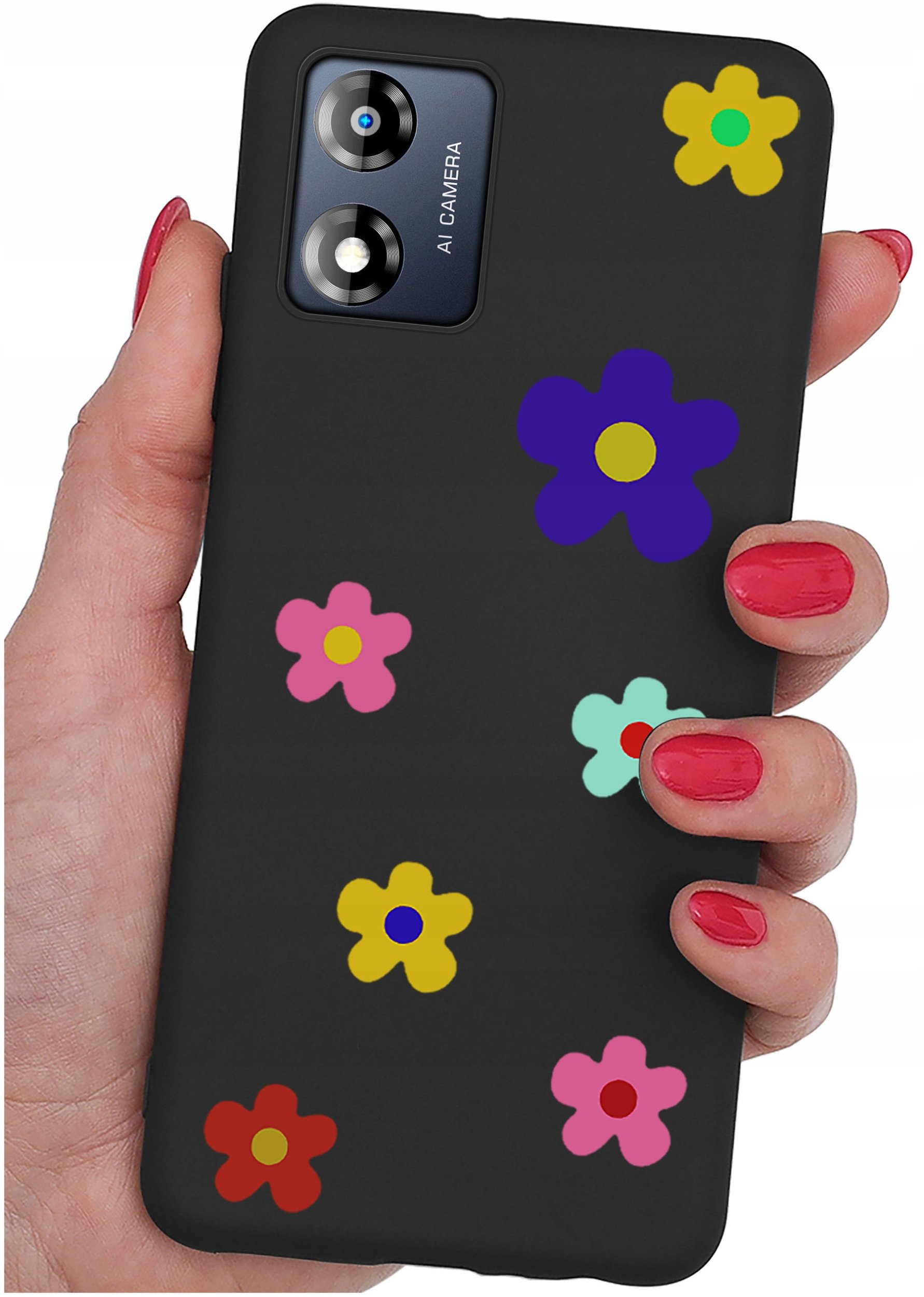 Etui do Motorola Moto E13 WZORY |SILIKONOWE MATT CASE + SZKŁO 9H