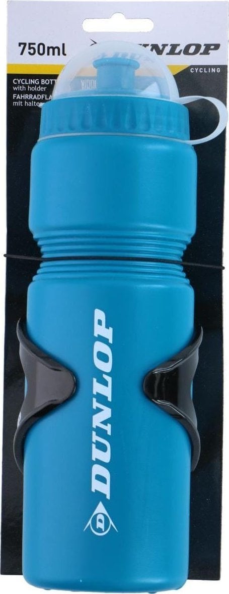 BIDON ROWEROWY DUNLOP 750ML Z KOSZYKIEM NIEBIESKI