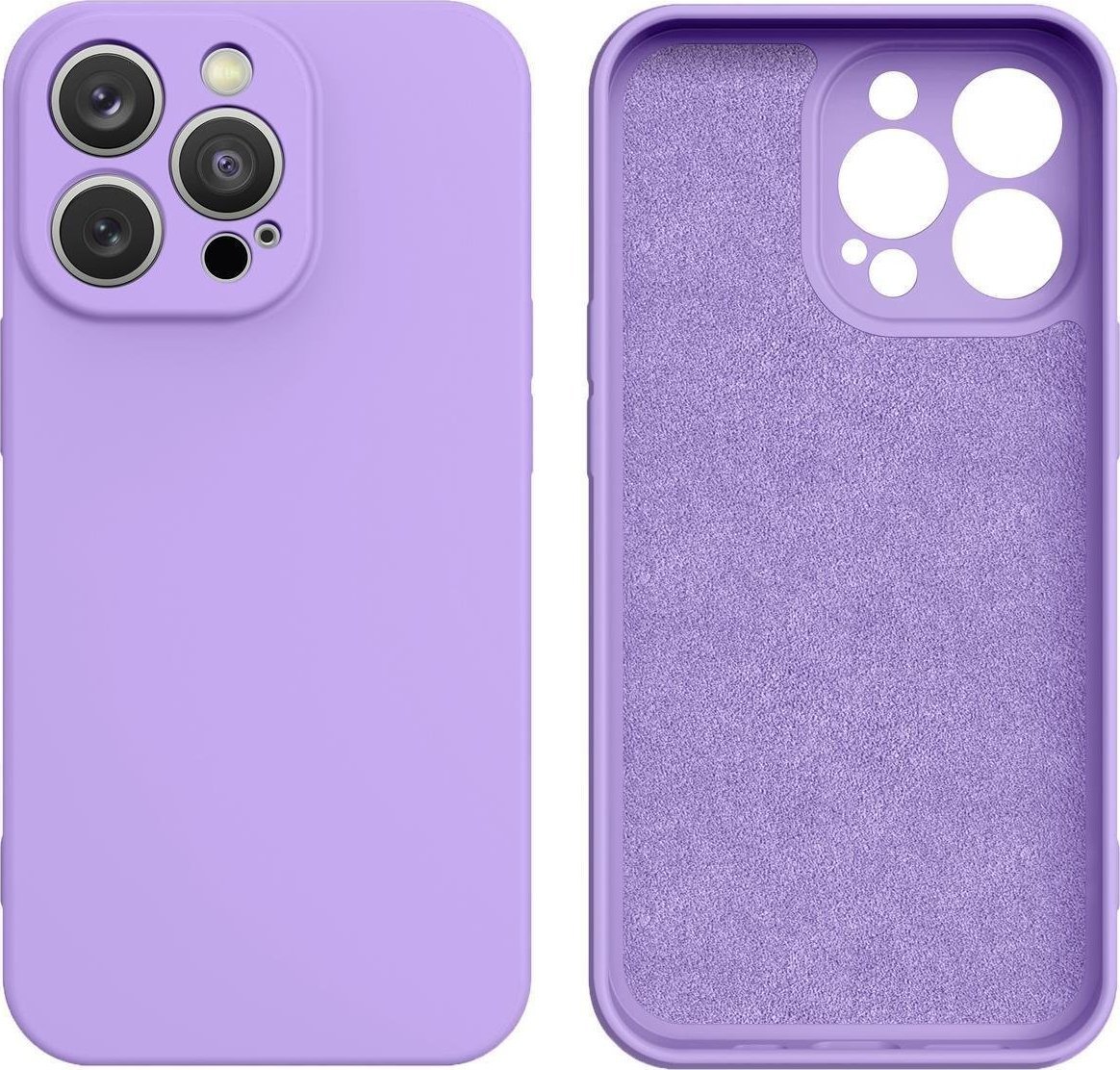 Hurtel Silicone case etui Samsung Galaxy A14 5G / Galaxy A14 silikonowy pokrowiec fioletowe