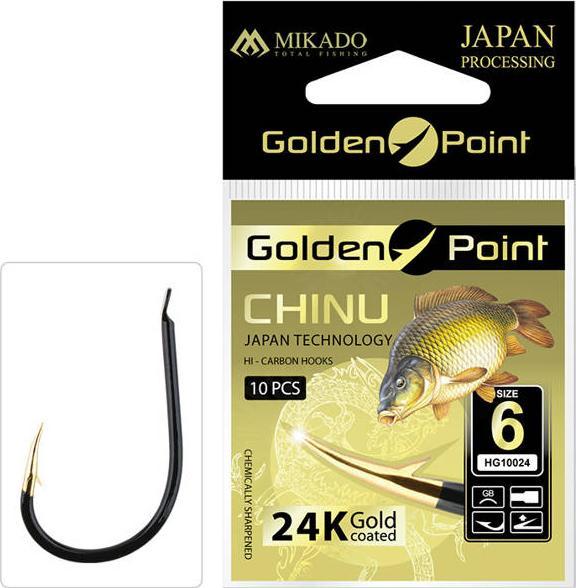 Mikado Haczyk Mikado Golden Point Chinu nr 6 GB 10szt.