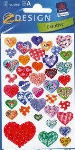 Avery Zweckform Naklejki papierowe - błyszczące serca (106716)