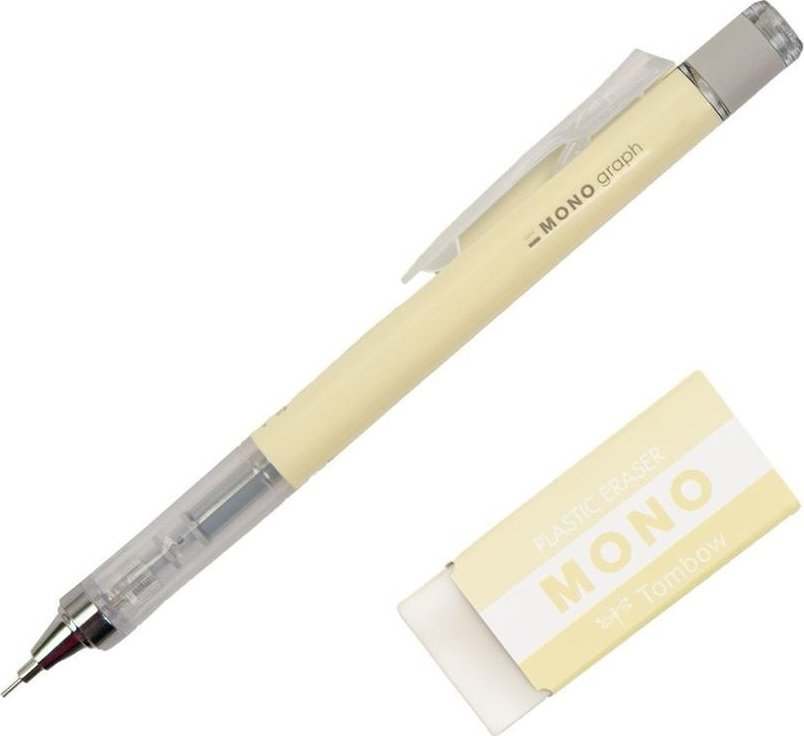 Ołówek automat, Mono Graph 0,5mm pastel + gumka