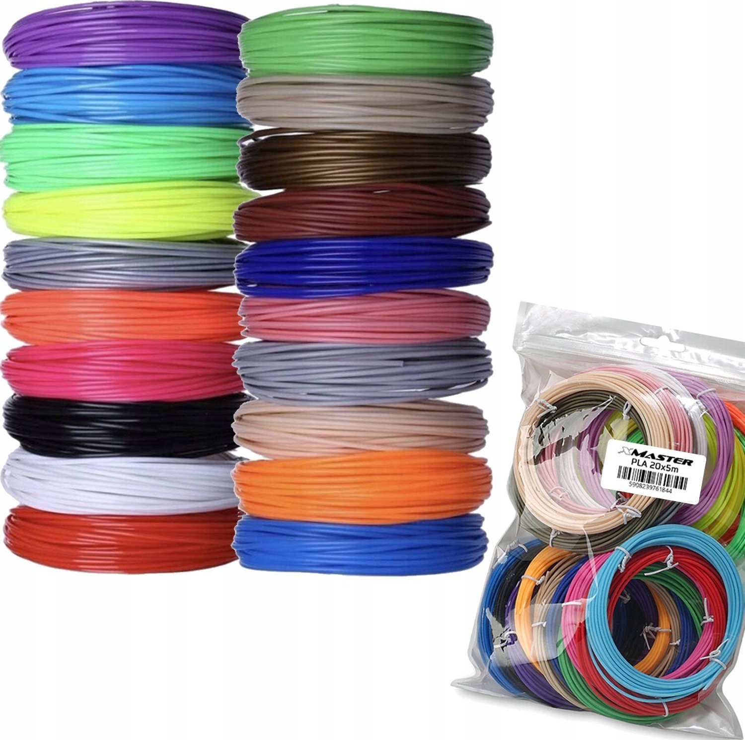 XMaster Filament PLA 100M 20x5M do długopisów 3D
