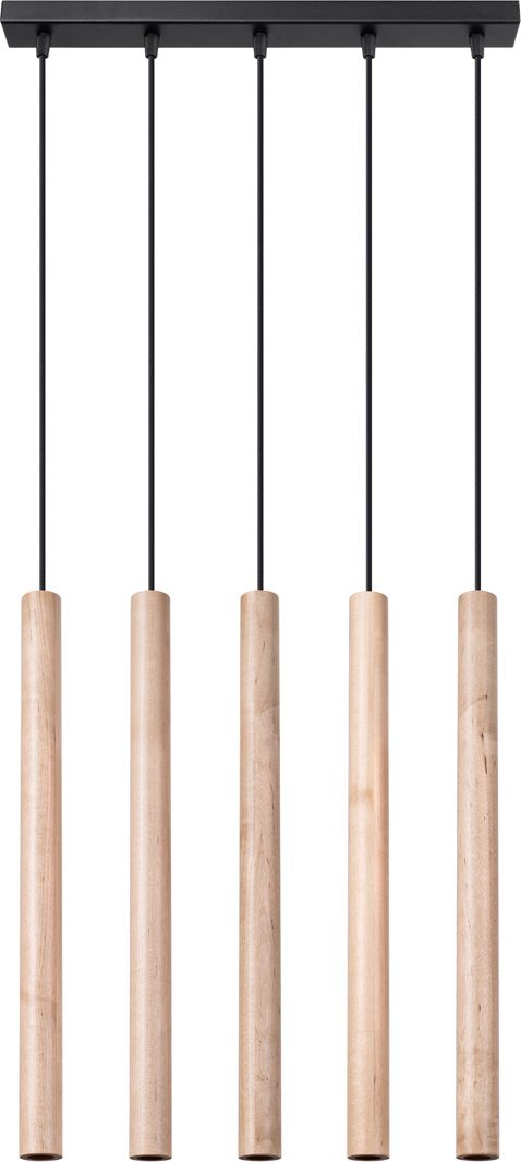 Lampa wisząca Sollux Lighting SOLLUX Lampa wisząca PASTELO 5L drewno 5 x G9 SL.1269