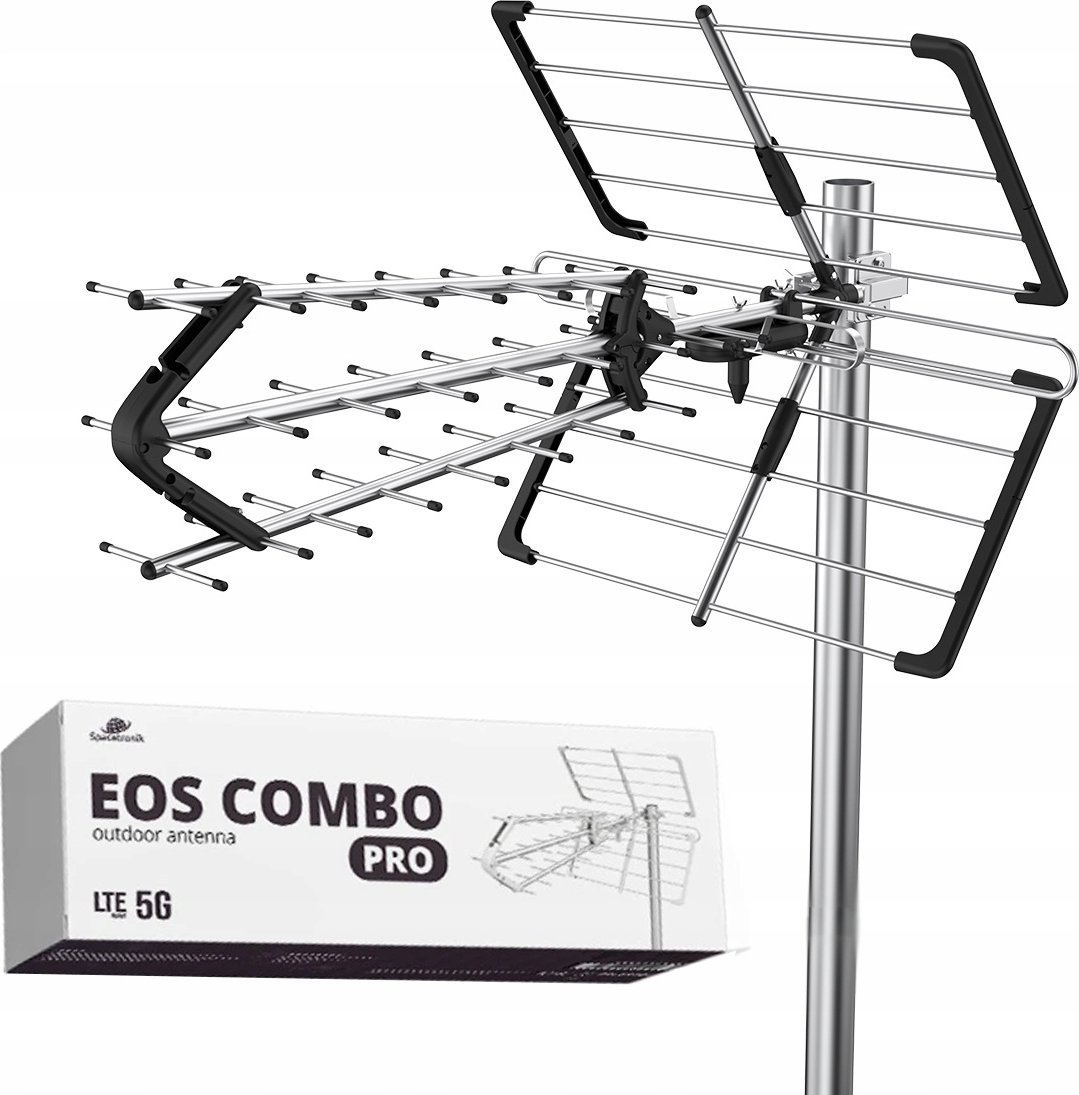 Antena RTV Spacetronik Antena kierunkowa DVB-T2 Spacetronik EOS PRO Combo UHF+VHF LTE 5G (biała)