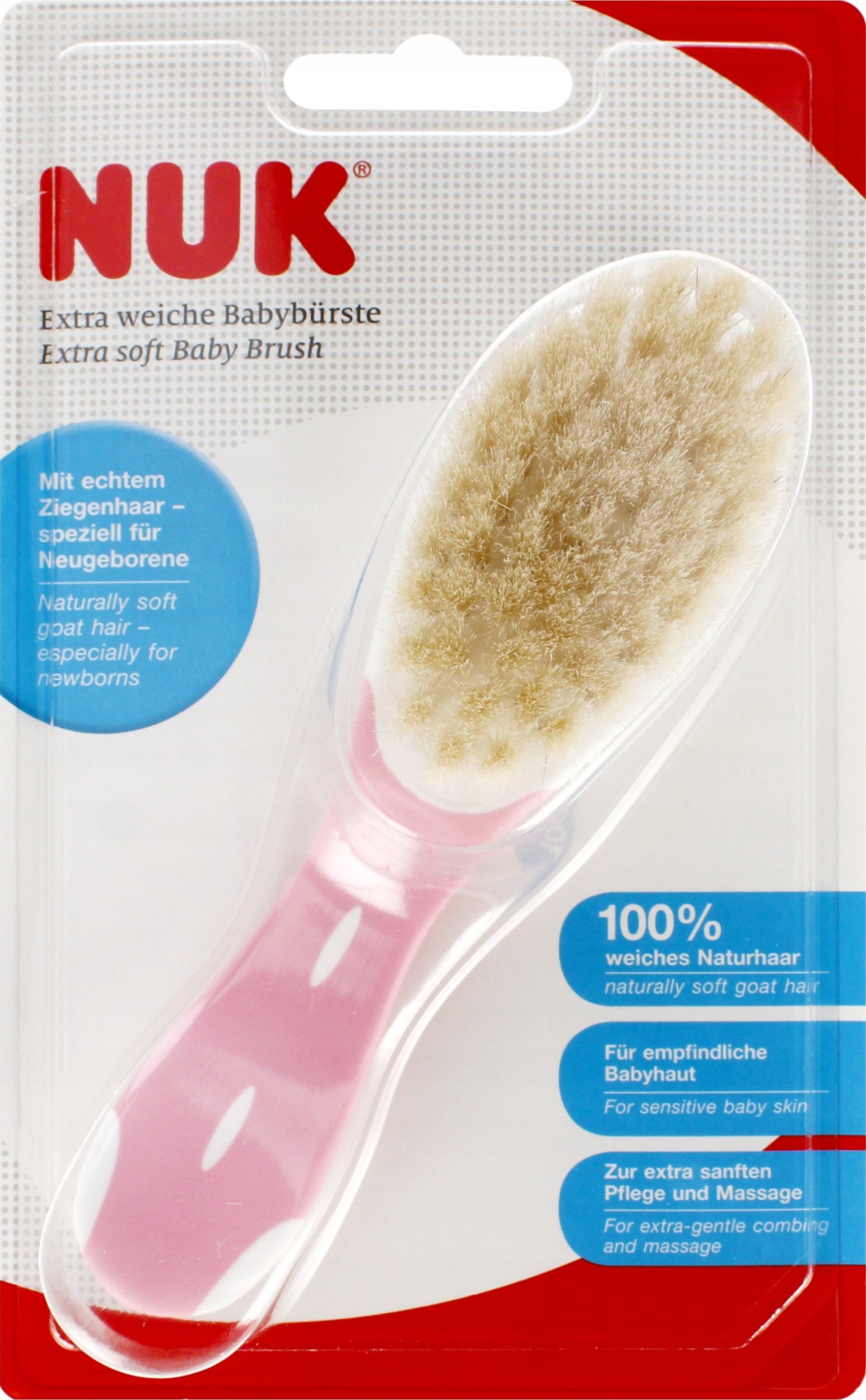 NUK SZCZOTKA dla niemowląt miękka różowa 10256371 1/5