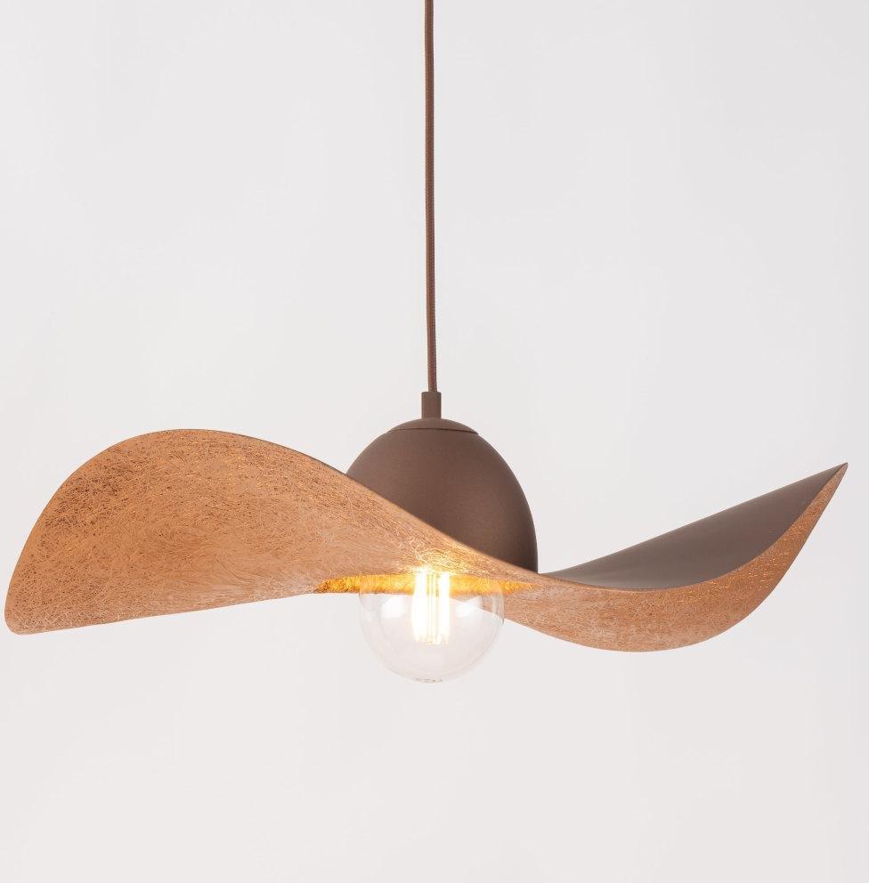 Lampa wisząca Sigma Sypialniana lampa wisząca KAPELLO metalowy kapelusz hat brązowy