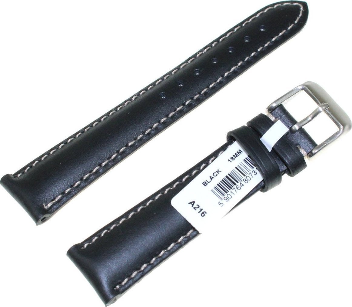 Chermond Skórzany pasek do zegarka 18 mm Chermond A216.18 czarny