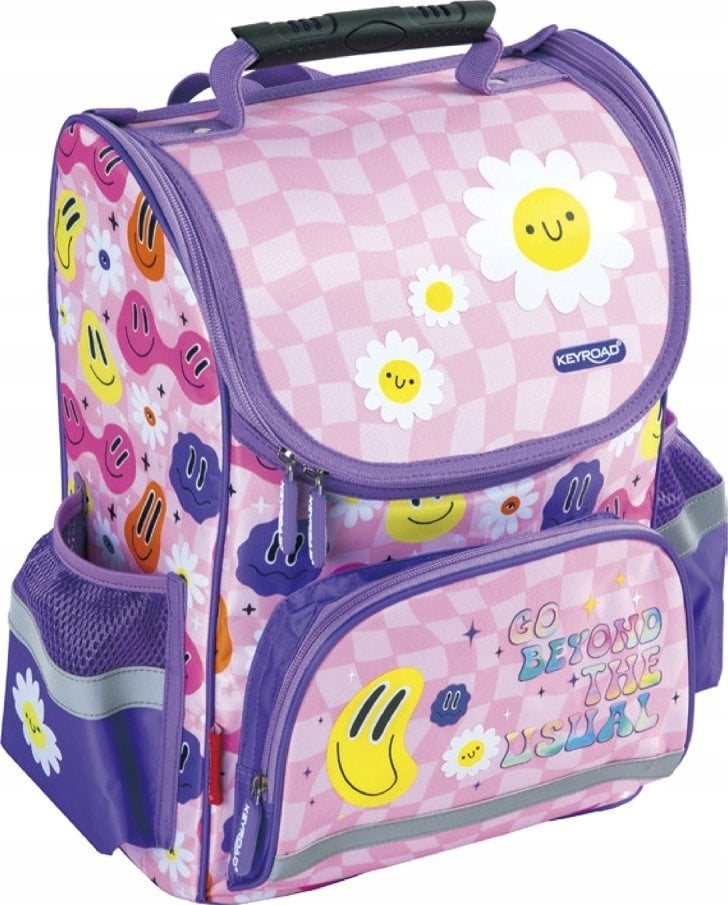 Keyroad Tornister szkolny KEYROAD Premium, 38x28x18 cm, Smile