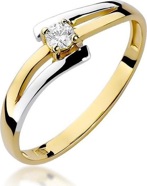Best Diamonds złoty pierścionek z brylantem 0.08ct 13