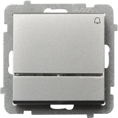 Ospel Przycisk dzwonek Sonata 10AX IP20 srebro mat (ŁP-6R/m/38)
